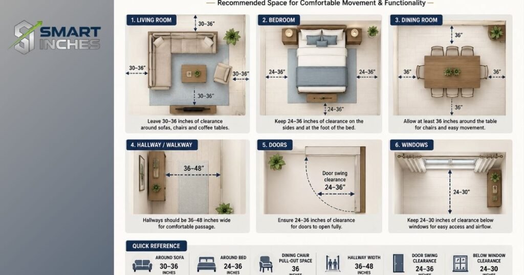 Furniture clearance diagram